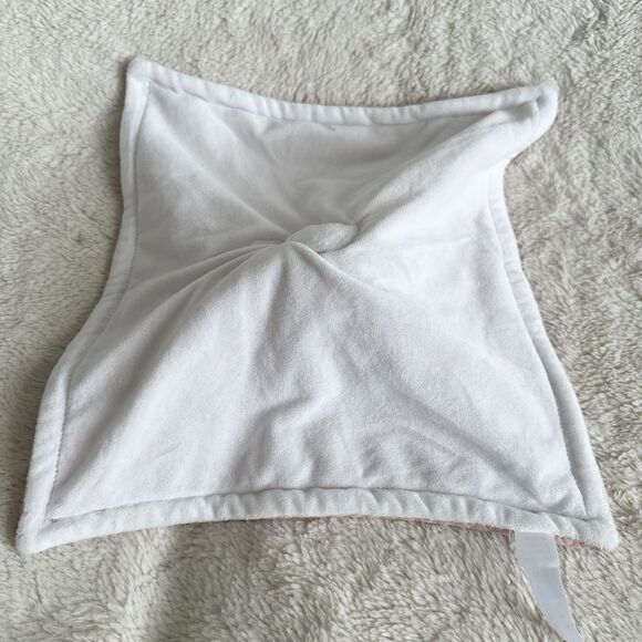 Dream Gro Knit Pink Bunny Rabbit Lovey 12” Baby Girls Security Blanket - Picture 3 of 5